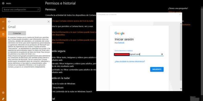 cortana gmail