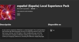 Los packs de idiomas de Windows 10 comienzan a actualizarse