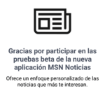 MSN Noticias se renueva con una nueva aplicación beta en iOS y Android