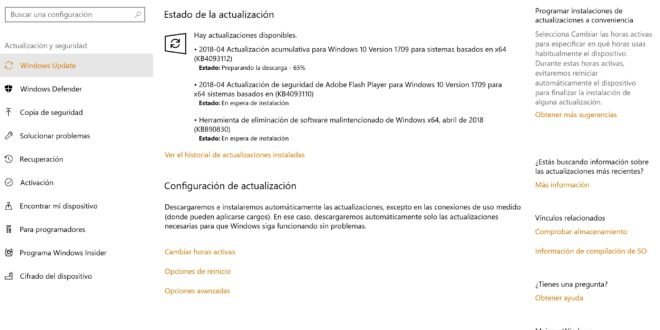 Disponible la Build 16299.371, acumulativa para la versión 1709 de Windows 10 (KB4093112)