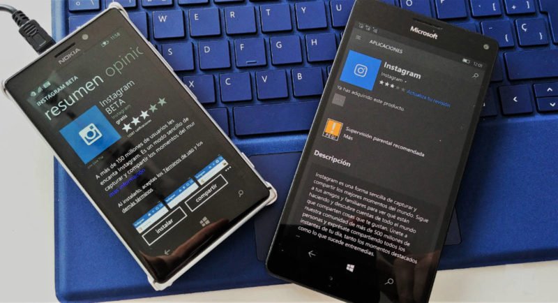 Instagram abandona Windows 10 Mobile