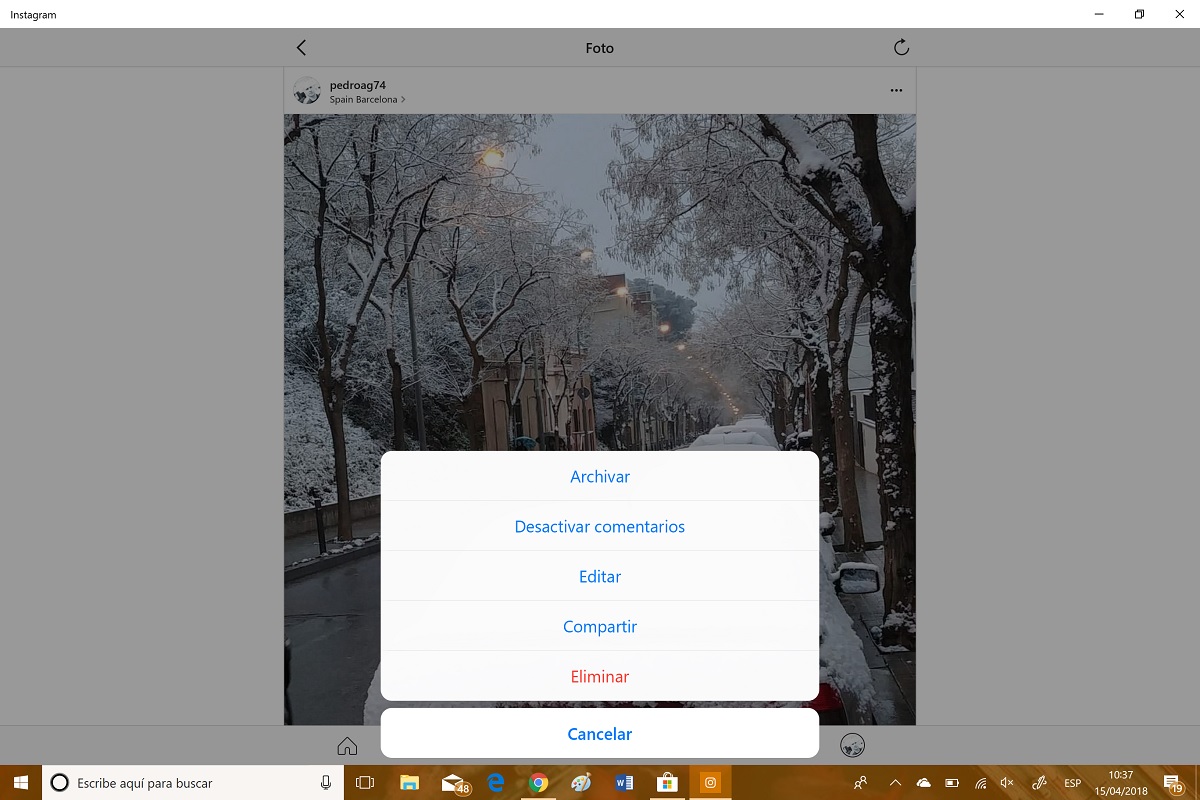 Instagram actualiza su aplicación para PCs y tabletas Windows 10