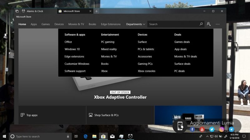 Microsoft prepara nueva sección "Departamentos" en la Microsoft Store de Windows 10
