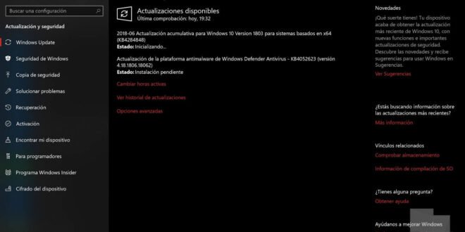 Build 17134.137 llega como acumulativa para Windows 10 April 2018 Update (KB4284848)