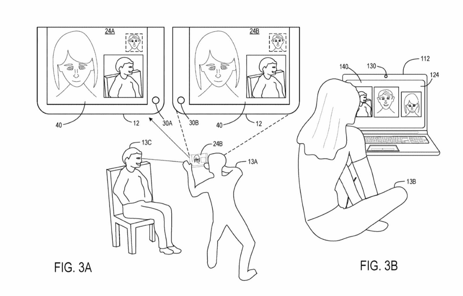 Microsoft patenta un terminal plegable para videollamadas a tres partes que nos trae recuerdos