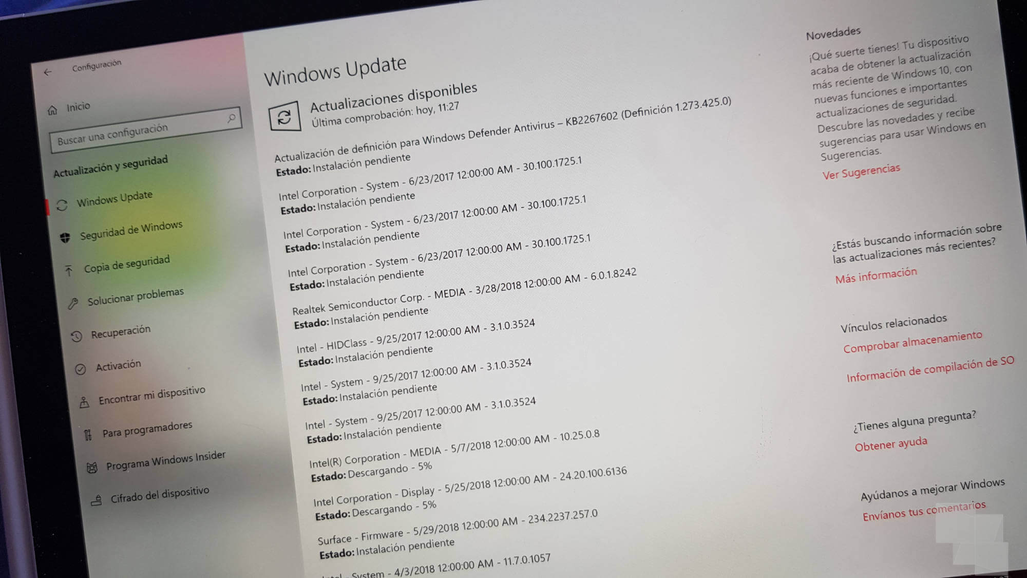 Disponible una nueva actualización de firmware para Surface Pro