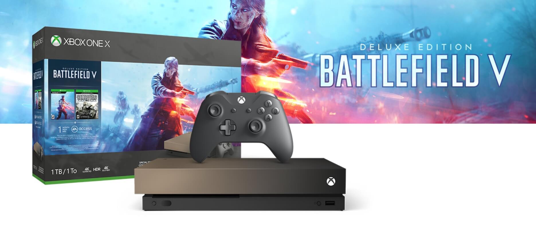  Xbox One X Gold Rush Special Edition Battlefield V
