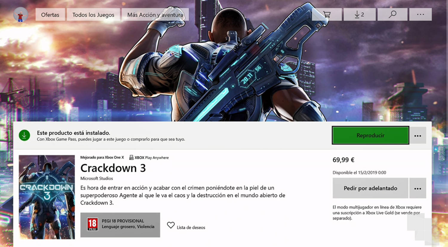 Predescarga Xbox Game Pass