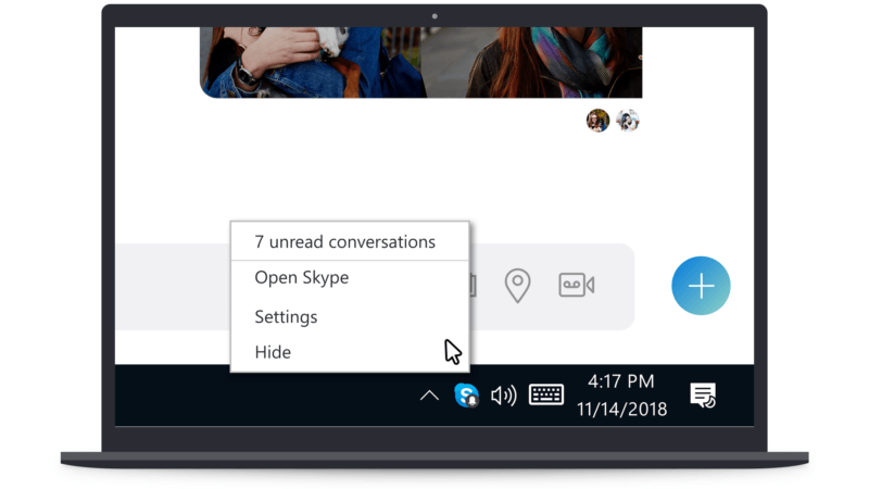 Skype ya se puede minimizar en la bandeja de sistema