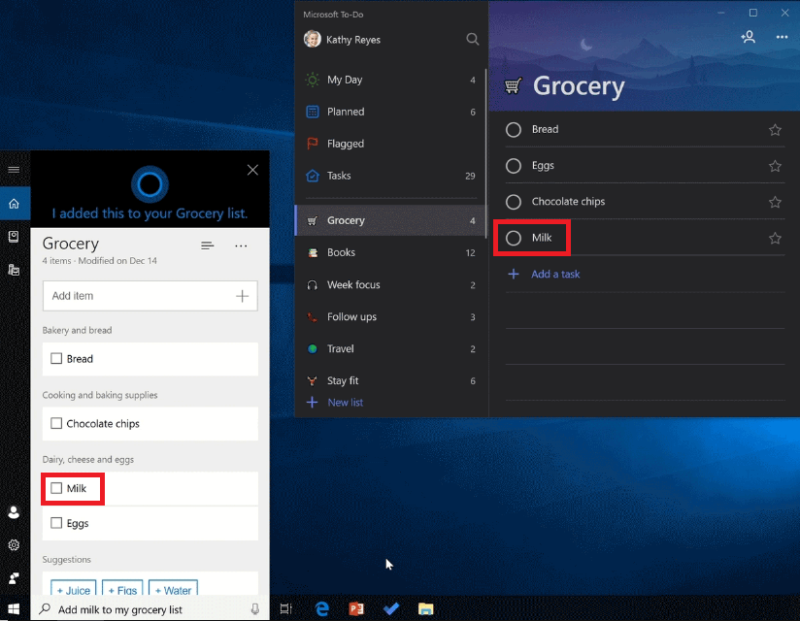 Integración de Microsoft To-Do y Cortana