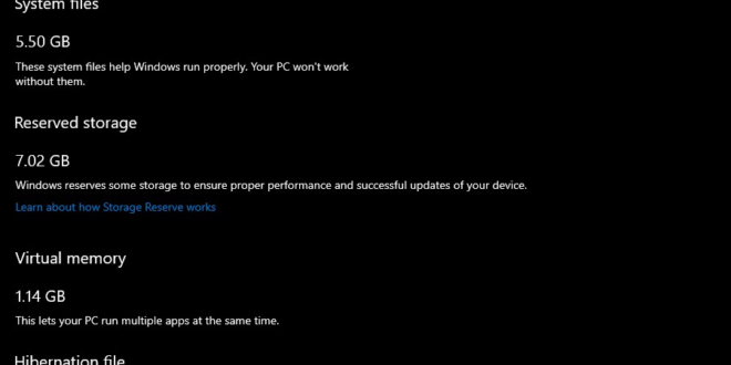 Build 18312 (19H1) para el anillo rápido añade la "reserva de espacio" para actualizar