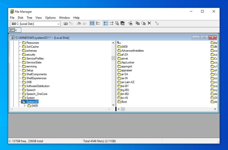 El explorador de archivos clásico de Windows, disponible en la tienda