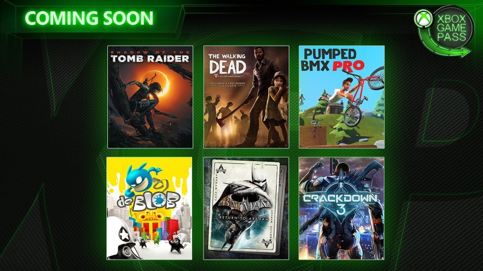 Crackdown 3 y Shadow of the Tomb Raider entre los próximos juegos Xbox Game Pass
