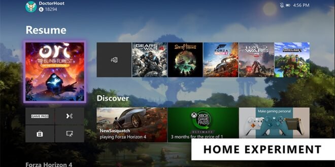 Xbox prueba su nueva Home en el anillo Skip Ahead