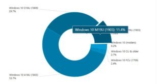 Windows 10 May 2019 Update casi dobla su cuota en el último mes