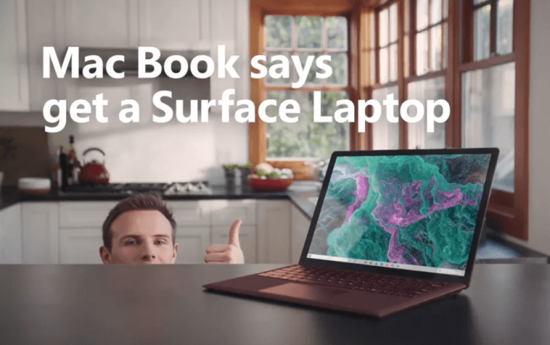 Microsoft logra que "Mac" Book recomiende el Surface Laptop
