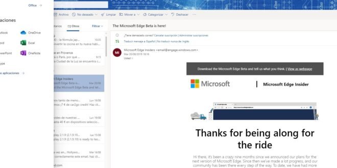 Outlook.com comienza a mostrar nuevos iconos y cambios de diseño