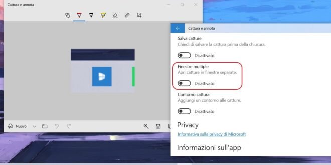 Anotación y Recorte te dejará elegir si usar o no múltiples ventanas