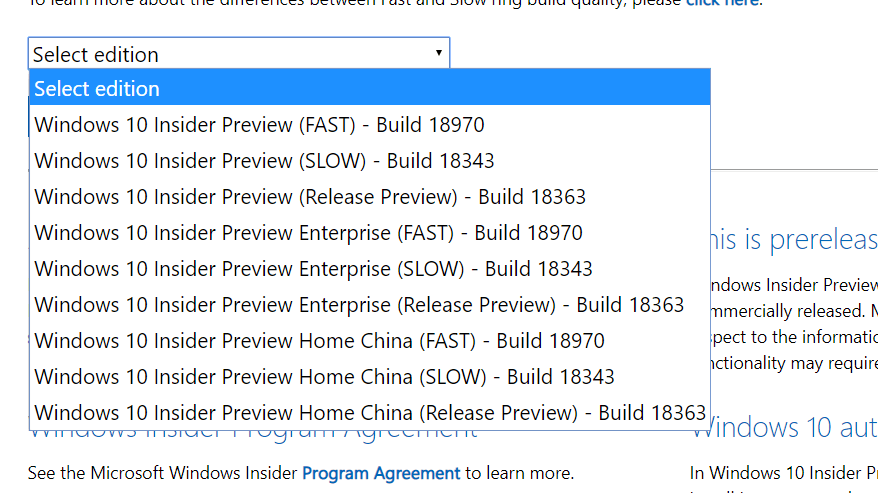 Disponibles las ISO de la Build 18970 (20H1) y Build 18363.327 (19H2)