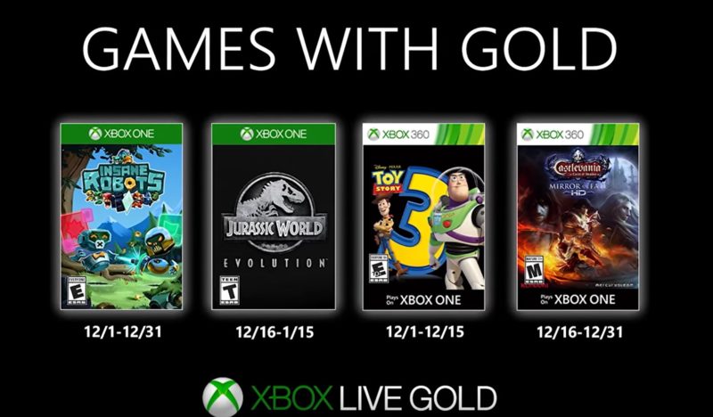 Estos son los Games with Gold para el mes de Diciembre