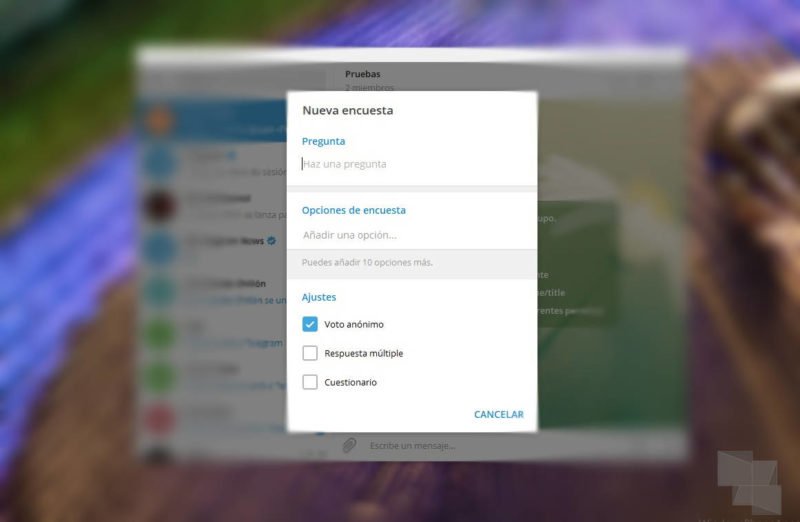 Telegram se actualiza con nuevas opciones de encuestas