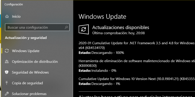 Microsoft lanza la Build 19041.21 para el anillo lento