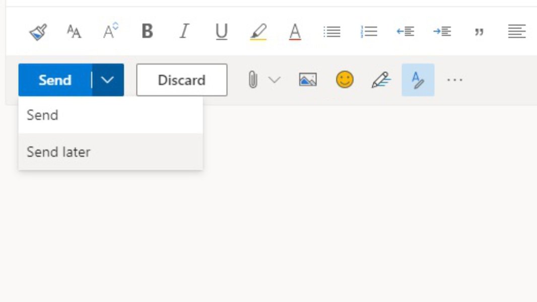 Programar un mail en la versión web de Outlook