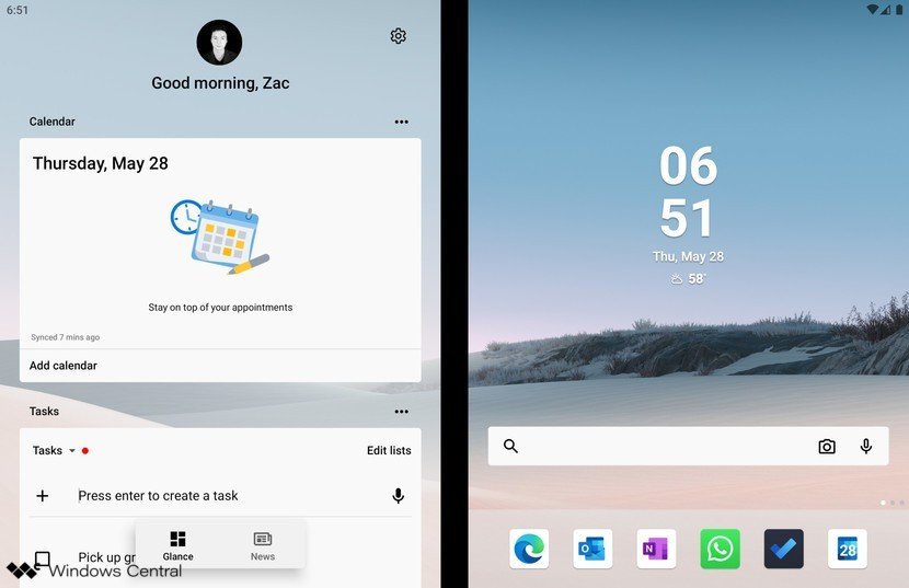 Microsoft Launcher en Surface Duo