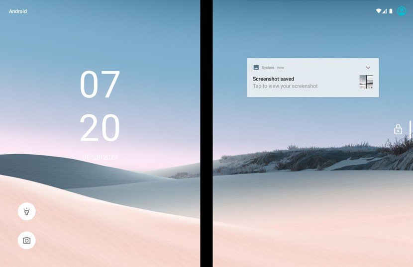 Pantalla de bloqueo en Surface Duo