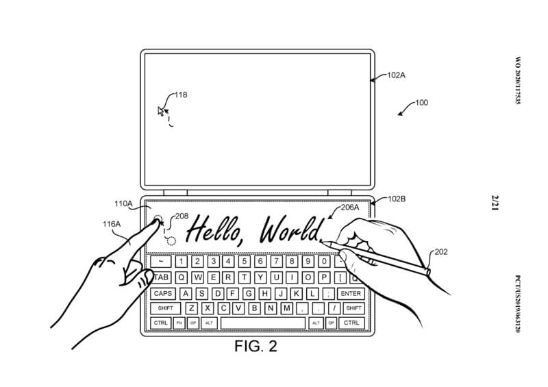 Surface Neo podría cambiar entre modos de entrada según una patente