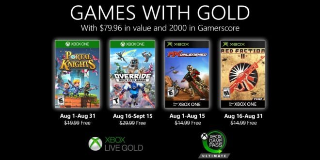 Juegos con gold Agosto 2020