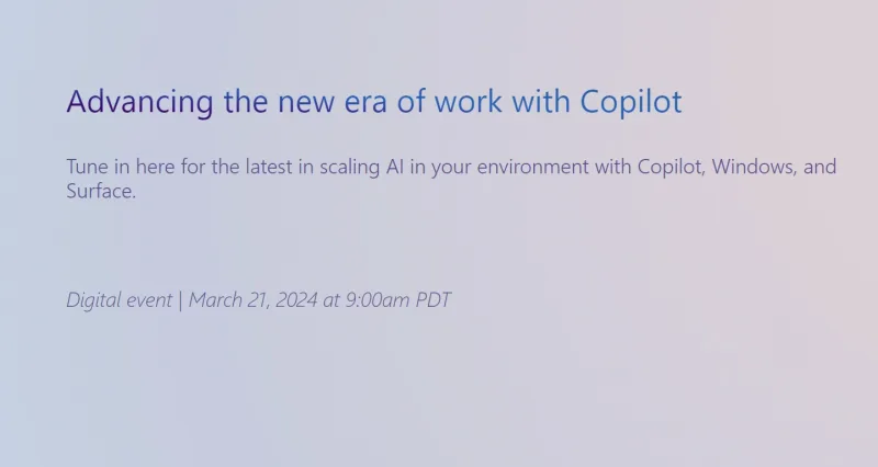 Microsoft prepara un evento este mes con Copilot como protagonista